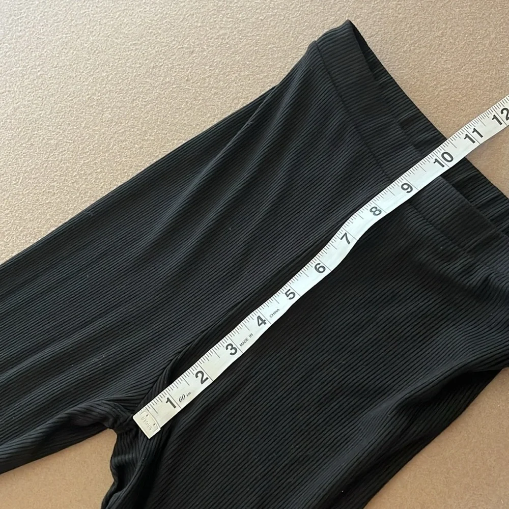 NAKED WARDROBE MICRO RIBBED LOUNGE LEGGING BLACK- Size XS